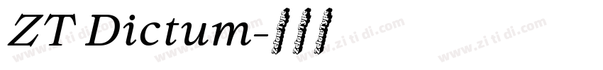 ZT Dictum字体转换